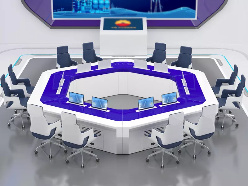 Konsola monitorująca o nieregularnym kształcie